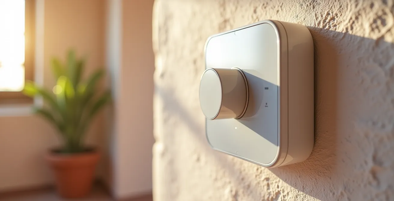 Sistema de control inteligente para aire acondicionado con termostato programable