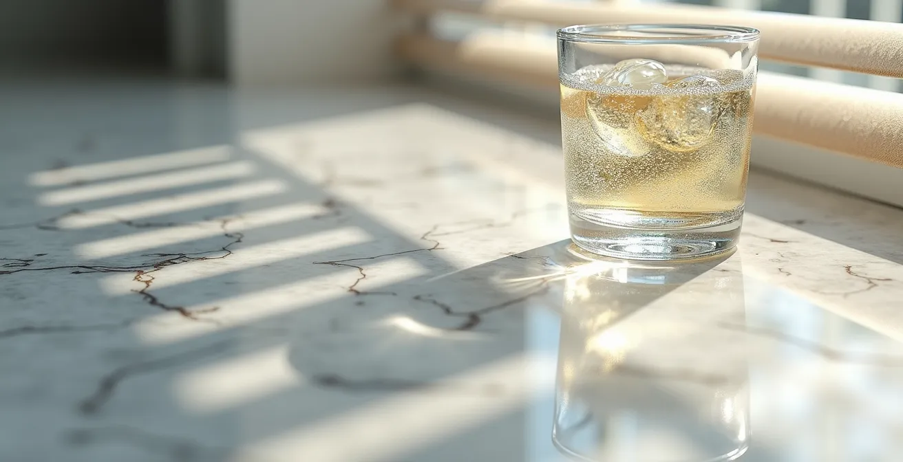 Interior fresco con persianas bajadas durante el día soleado de verano